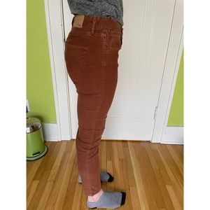 Madewell Skinny Skinny Ankle Brown Corduroy Pant
